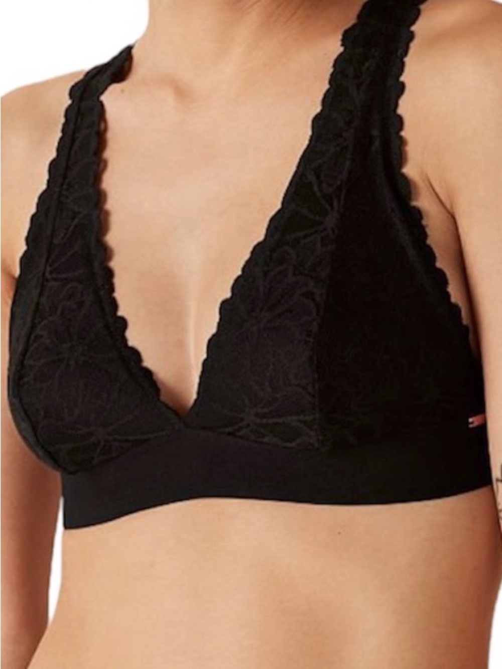 PINK Victoria's Secret Black Lace Wireless Bralette